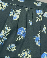 Lands' End Women's Plus Short Sleeve Lightweight Jersey Gathered Shoulder T-Shirt