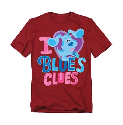 Logovision Men's Blue's Clues & You! I Heart Blue T Shirt