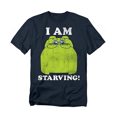 Logovision Men's Hungry Hippos I Am Starving with Giant Hippo T Shirt