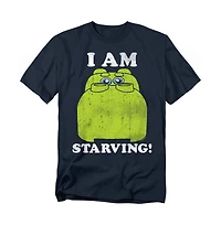 Logovision Men's Hungry Hippos I Am Starving with Giant Hippo T Shirt