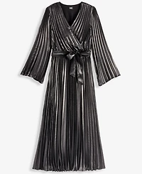 I.n.c. International Concepts Women's Pleated Metallic Maxi Dress, Macy's Exclusive