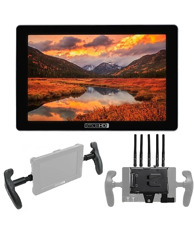 SmallHD Cine 7 7" Full Hd Touchscreen On-Camera Monitor, Bundle with Teradek Bolt 6 750 V-Mount Receiver Module and Rubber Handles