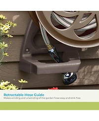 Suncast CPLSTA125B 125' Wall-Mounted Side Tracker Garden Hose Reel for 5/8" Hose