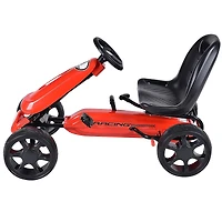 Xmas Gift Go Kart Kids Ride On Car Pedal Powered Car 4 Wheel Racer Toy Stealth Outdoor