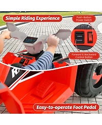 Costway Kids Ride on Atv 4 Wheeler Quad Toy Car 6V Battery Powered Motorized Toy