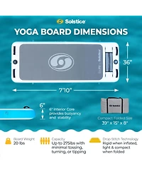 Solstice SolFit 94 Inch Stand Up Paddle Board Aquatic Yoga Mat with Camera Mount