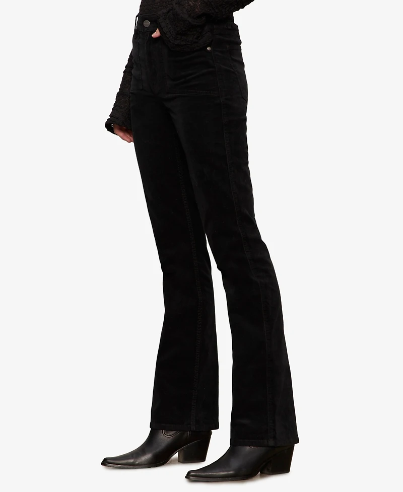 Sanctuary Women's Velveteen Brook Bootcut Stretch Pants