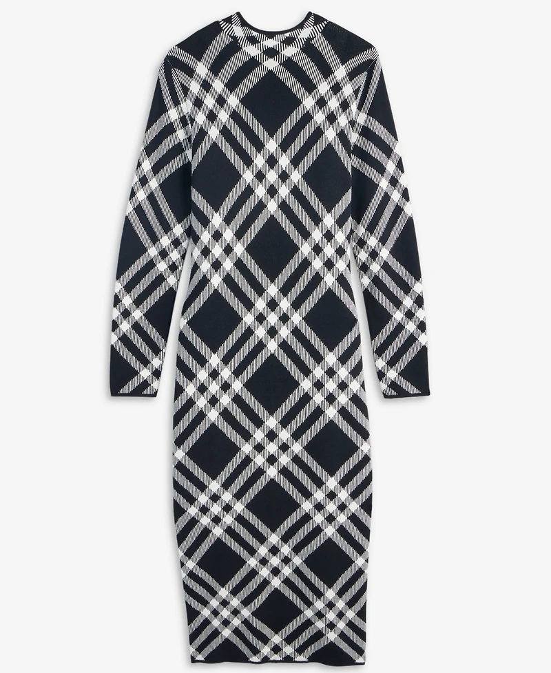 I.n.c. International Concepts Women's Plaid Knit Midi Dress, Macy's Exclusive