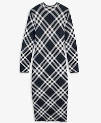 I.n.c. International Concepts Women's Plaid Knit Midi Dress, Macy's Exclusive