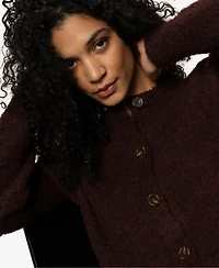 Sanctuary Women's Boucle Long Sleeve Cardigan Sweater