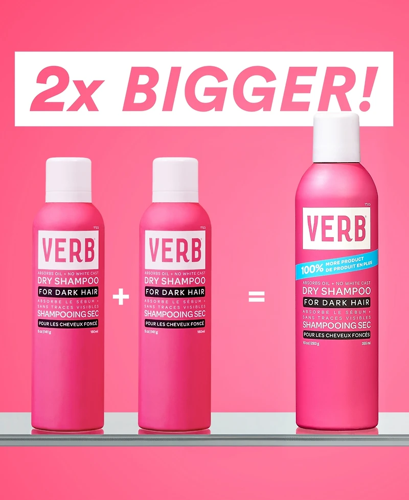 Verb Dark Jumbo Dry Shampoo, 10 oz.