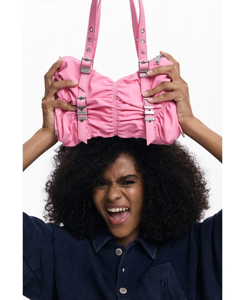 Desigual Women's Medium nylon bag with buckles