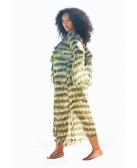 Fashion-szn Curve Women's Tie Dye Ruffle Resort Kaftan
