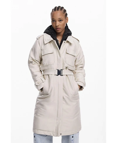 Desigual Women's Light long padded jacket