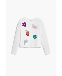 Desigual Girls's T-shirt with applique shapes