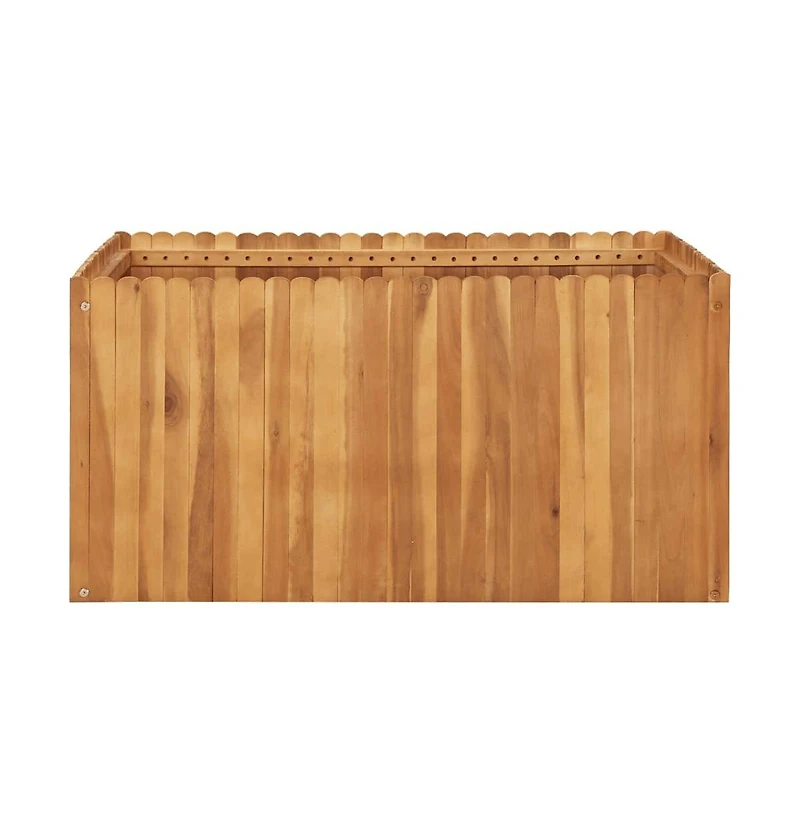 Garden Raised Bed 39.4"x39.4"x19.7" Solid Acacia Wood