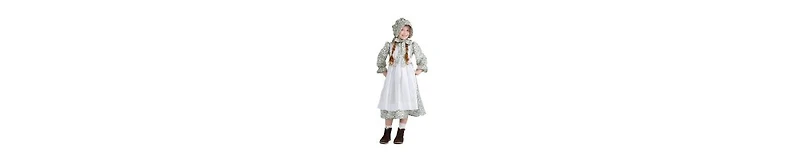 Dress Up America Pioneer Dress, Apron & Bonnet Costume Set - Toddlers Girls