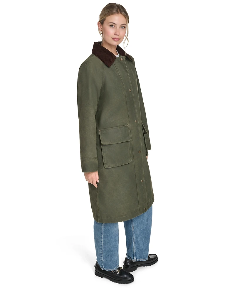 Levi's Women's Sanp Zipper Long Barn Coat