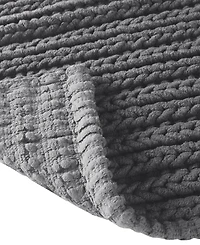 Madison Park Lasso Yarn-Dyed Cotton Chenille Bath Rug
