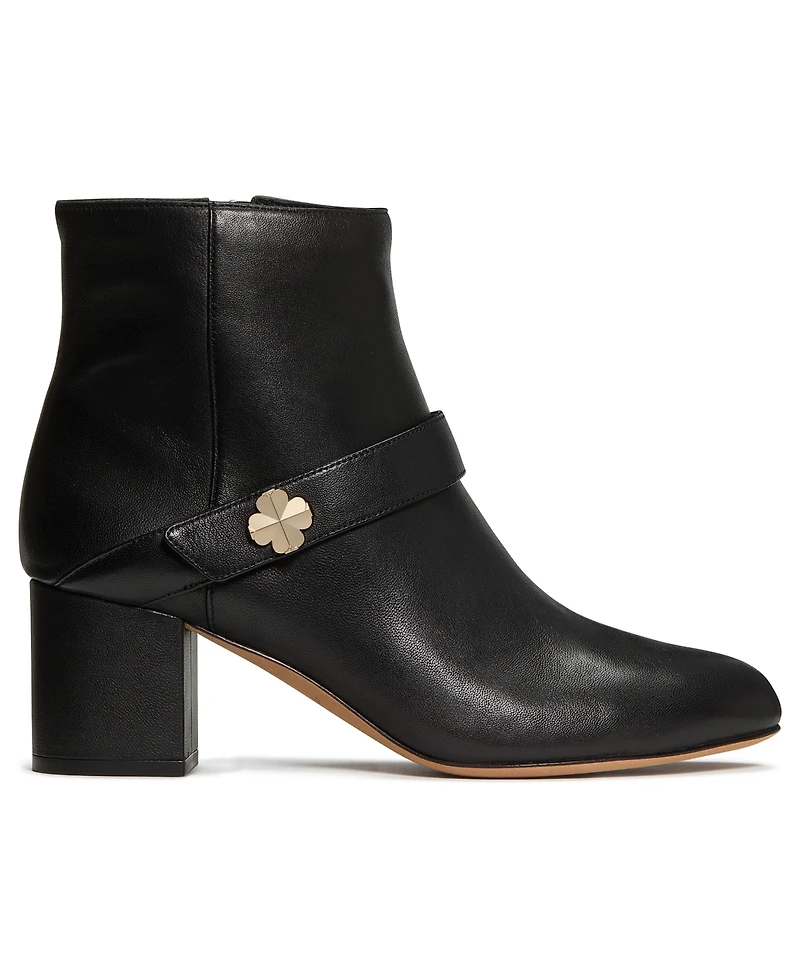 kate spade new york Women's Decorative Flower Block Heel Ankle Booties