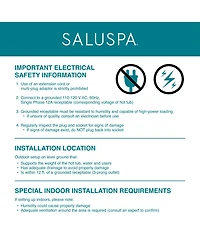 SaluSpa Battery Powered Color Changing Led Soothing Spa Waterfall Accessory