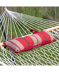 Cotton Rope Freestanding Hammock with Spreader Bar Portable Steel Stand and Pad Pillow Set - 12'