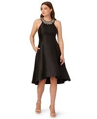 Adrianna Papell Women's Beaded Mikado Midi Dress