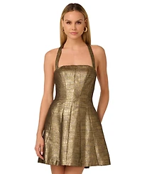 Adrianna Women's Metallic Jacquard Mini Dress