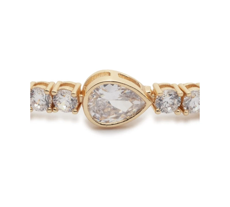Givenchy Foldover Crystal Cubic Zirconia Flex Bracelet