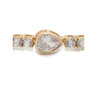 Givenchy Foldover Crystal Cubic Zirconia Flex Bracelet