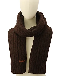 Coach Women's Embroidered Cable-Knit Muffler Scarf