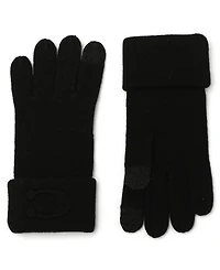Coach Women's Embossed C Knit Gloves