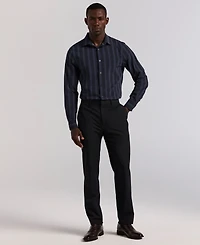 Perry Ellis Men's Long Sleeve Ombre Yarn-Dyed Stripe Shirt