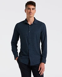 Perry Ellis Men's Grid Geometric Print Shirt