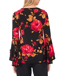 Sam & Jess Women's Printed Bell Sleeve Top