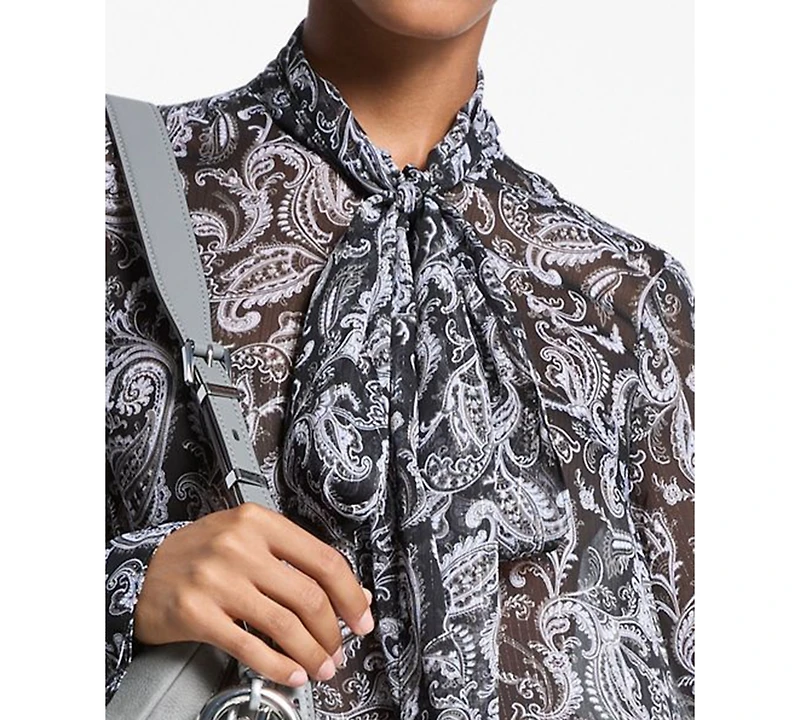 Michael Kors Women's Long Sleeve Printed Mini Dress