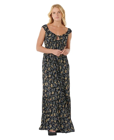 Rip Curl Women's Pacific Rider Ditsy Short Sleeve Maxi Dress