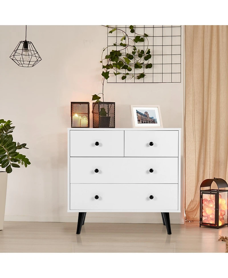 Volenca 4 Drawers Dresser Chest of Drawers Free Standing Sideboard Cabinet