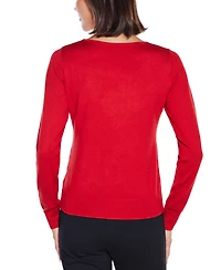Belldini Women's Embellished Keyhole-Neck Sweater
