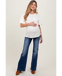 Pinkblush Maternity Navy Blue Washed Flare Jeans