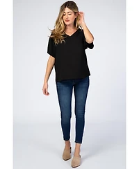 Pinkblush Maternity Forest Green Short Sleeve Blouse