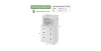 Volenca Modern Storage Dresser with Anti-toppling Device-White