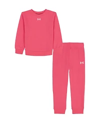 Under Armour Little Girls 2T-6X Rival Crewneck Set