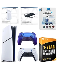 Sony PlayStation 5 Slim Digital Bundle with Disc Drive, Extra Controller, Vertical Stand