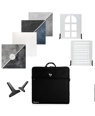 V-flat World Stone Kit with 4x 24x24" Double Sided Duo Board Backdrop and 2x Shadow Board