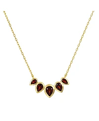 Satya Jewelry Ignite Strength Garnet Petal Necklace