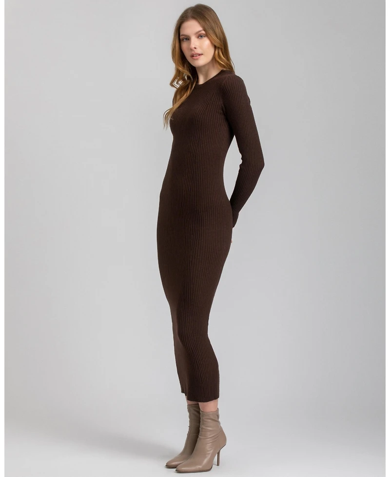 Pietro Brunelli Milano Women's Ribbed Stella Midi Dress
