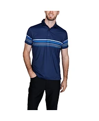 Tailorbyrd Men's Engineered Stripe Performance Polo