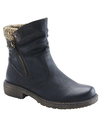 Spring Step Wibea Slouch Shaft Water-Resistant Booties with Sweater Cuff & Shock-Absorbing Sole