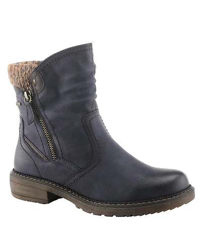 Spring Step Wibea Slouch Shaft Water-Resistant Booties with Sweater Cuff & Shock-Absorbing Sole